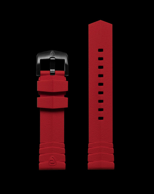 ProTek 22mm Rubber Strap - USMC Dark Red