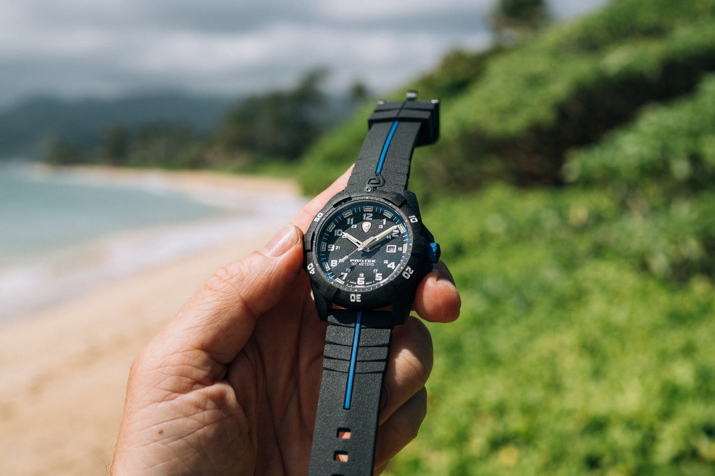 ProTek 22mm Rubber Strap - Thin Blue Line